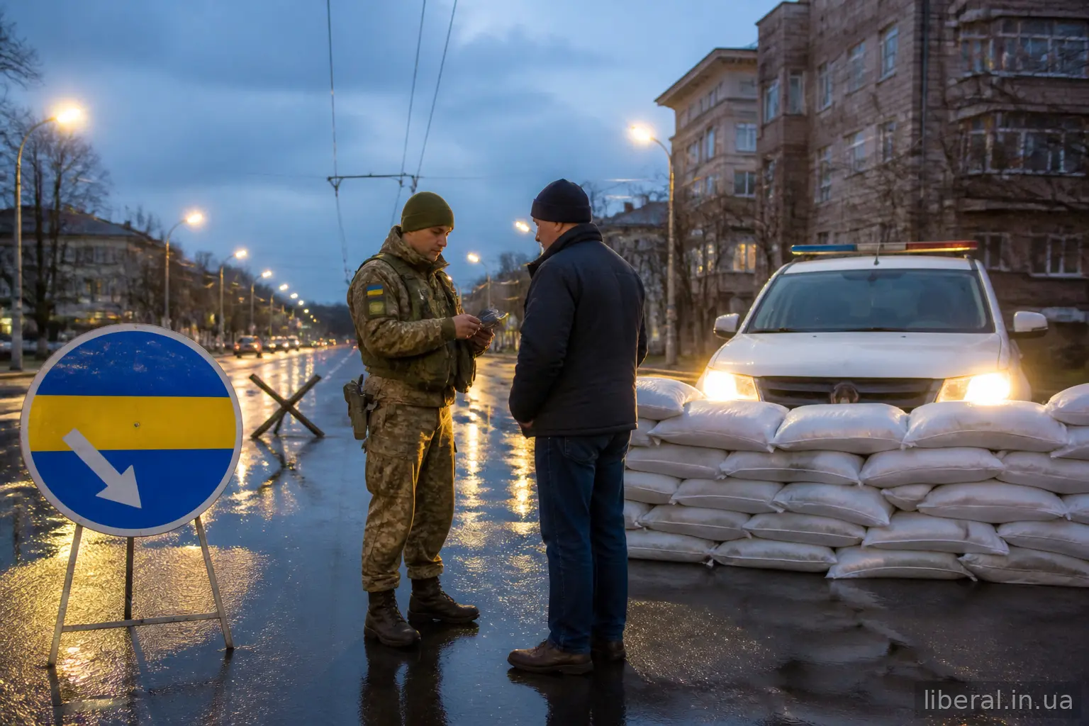 Перевірка документів на блокпості під час надзвичайного стану